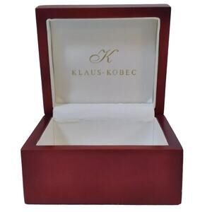 Klaus - Kobec Empty Jewelry Box Small Beautiful Burgundy Color Wooden